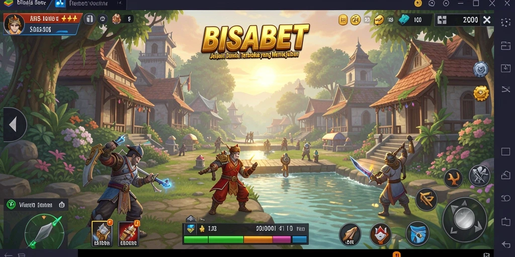Tampilan screenshot gameplay BISABET yang menampilkan dunia terbuka yang menakjubkan.