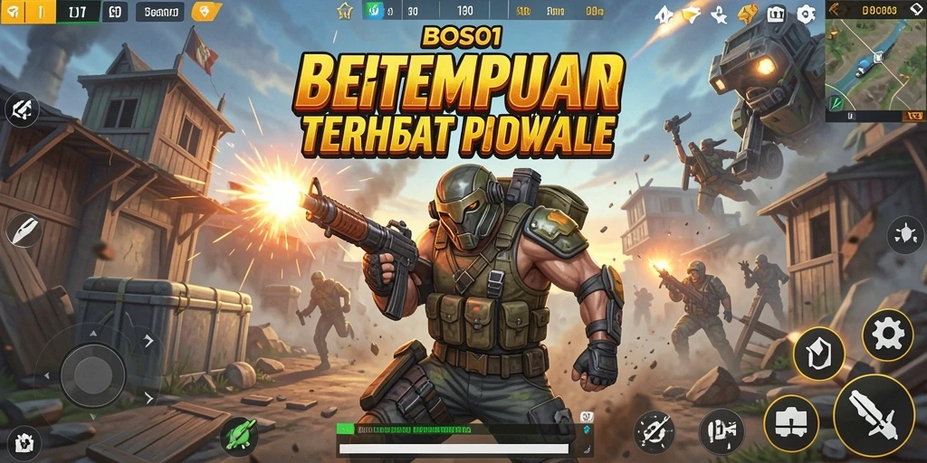 Gameplay seru di arena Battle Royale BOS01 dengan berbagai tantangan.
