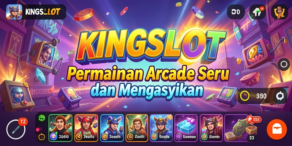 Screenshot utama KINGSLOT menampilkan gameplay Arcade yang mengasyikkan.