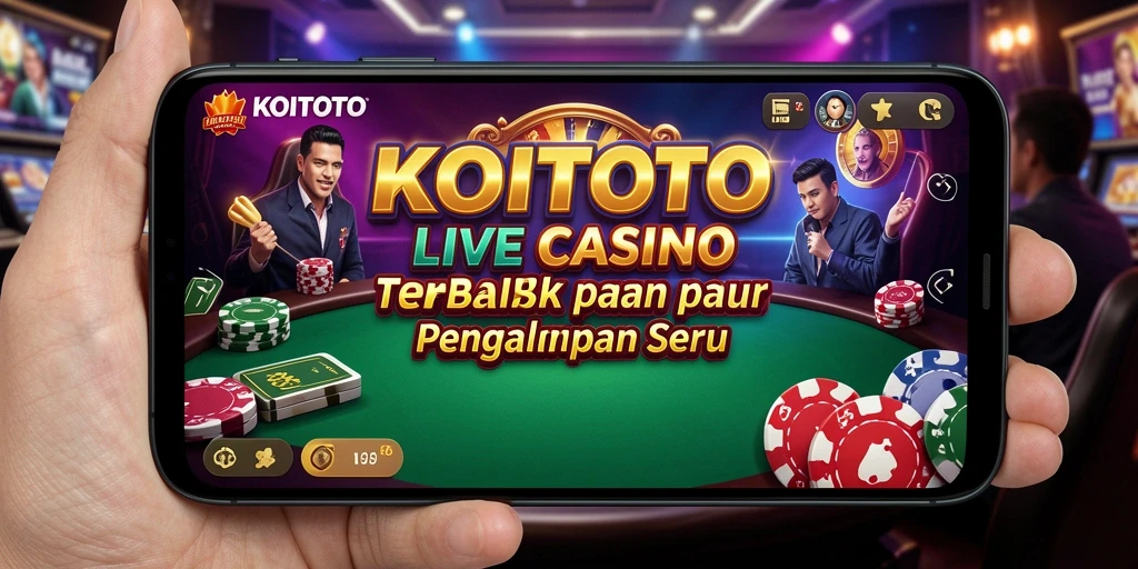 Tampilan screenshot gameplay KOITOTO yang menunjukkan dealer hadir secara langsung.