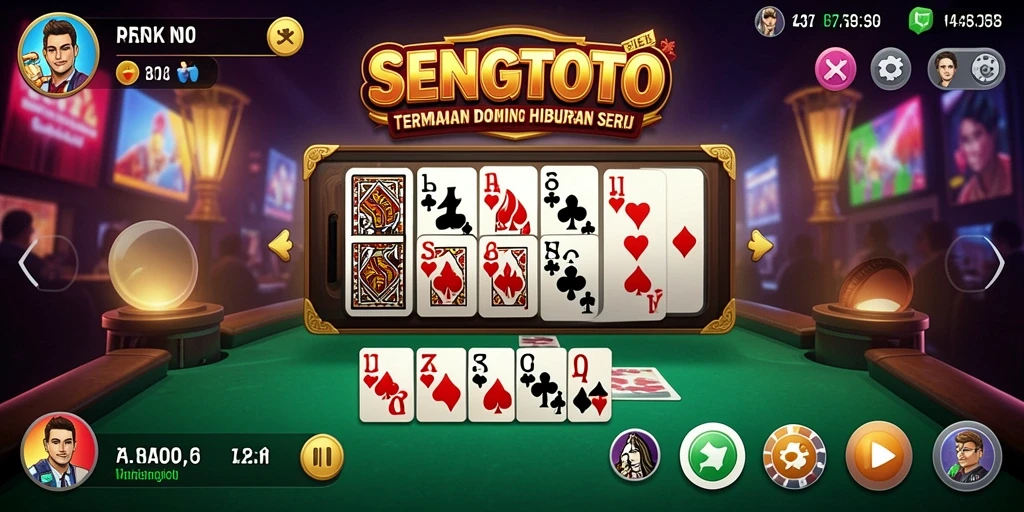 Tangkapan layar SENGTOTO menampilkan gameplay domino yang seru dan menantang.