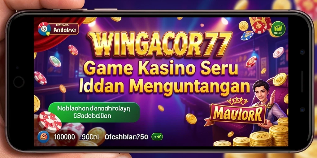 Screenshot gameplay WINGACOR77 menampilkan momen seru di Kasino.