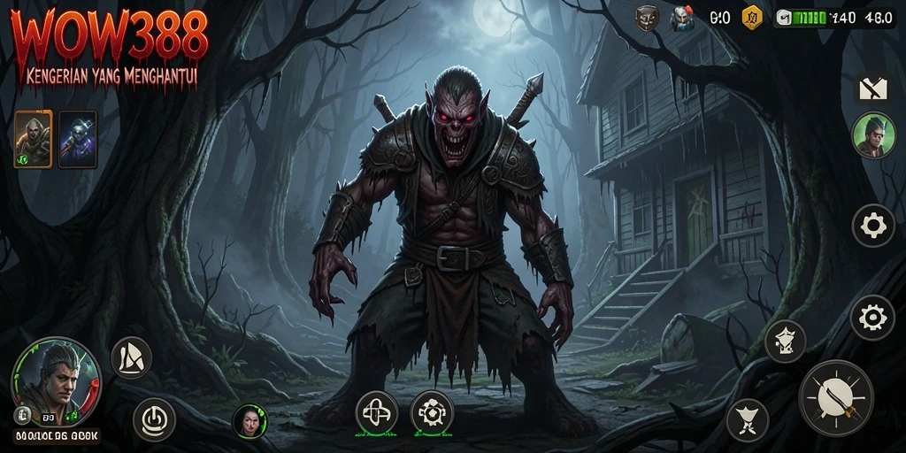 Tampilan menakutkan dari gameplay WOW388 yang penuh ketegangan.